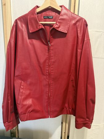 Kunstleder Jacke Shein rot Grösse L sehr guter Zustand