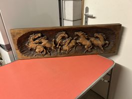 Holzschnitzerei Pferde, rustikal & einzigartig! 