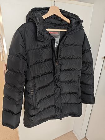 Prada Black Down Padded Jacket, Size 42, Winter Essential 🖤