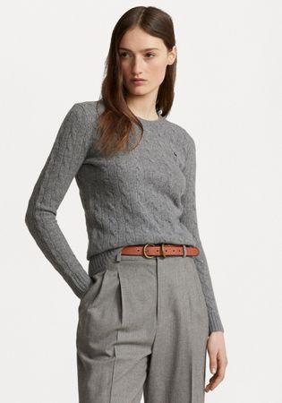 POLO RALPH LAUREN CABLE KNIT WOOL CASHMERE JUMPER S NEW