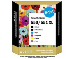 PGI-550 XL CLI-551 XL – Drucker-Patronen kompat. Canon (1x6)