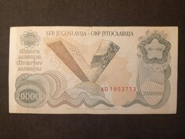 2'000'000 Dinar, Jugoslawien.