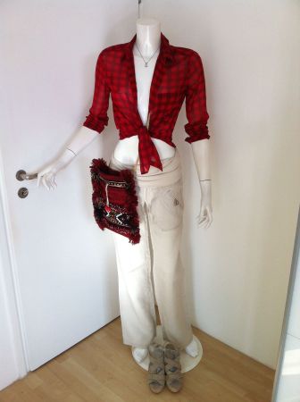 🤩MANGO LEINEN HOSE BEIGE MIT BAND & CHANEL P.