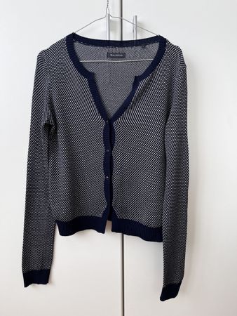 Strickjacke Marc O'Polo blau weiss Grösse S