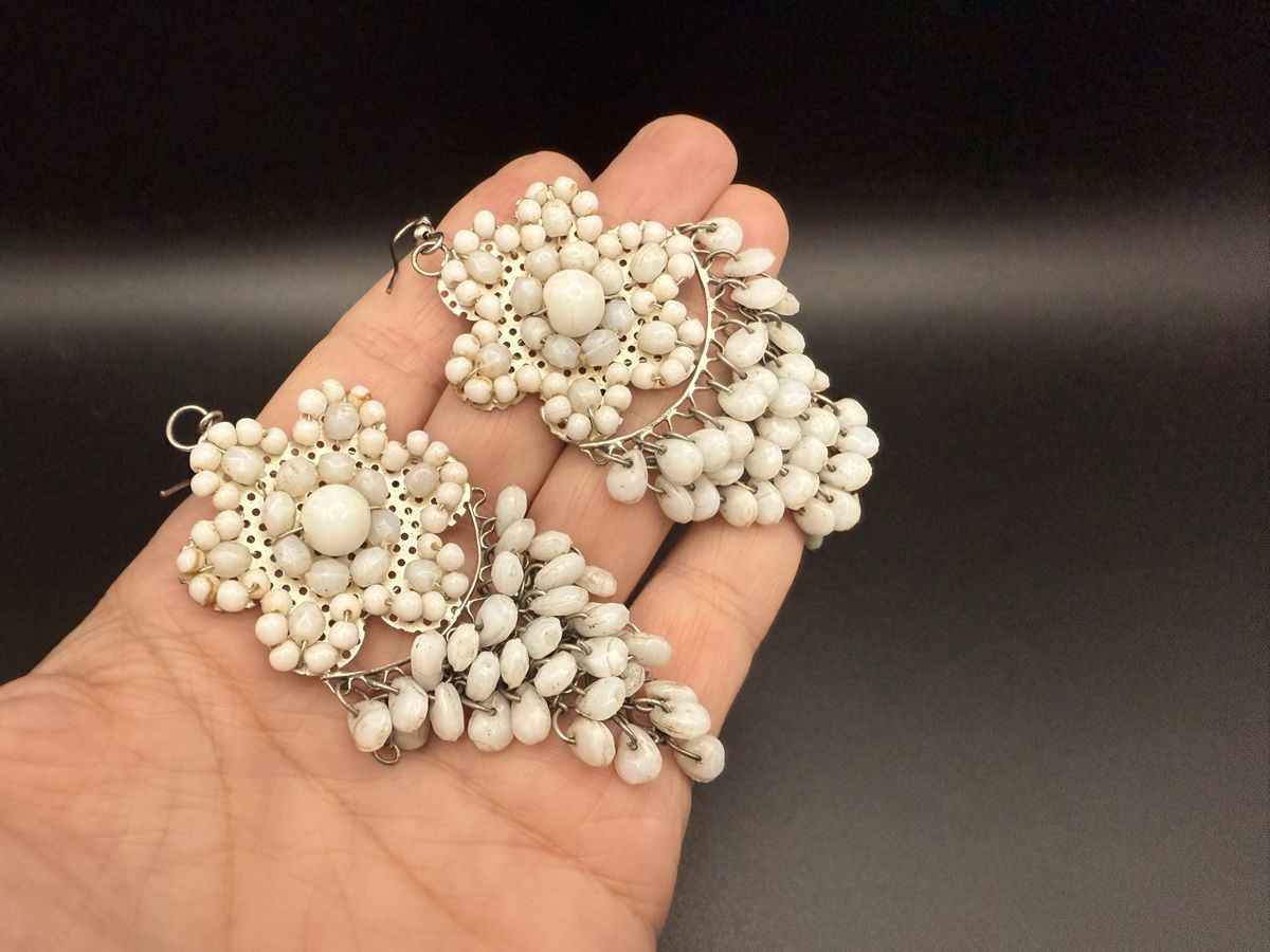 Ohrringe & -stecker: Elegante weiße Ohrringe - Vintage – Gebraucht aus Lamone von LaCantinaMagica 5