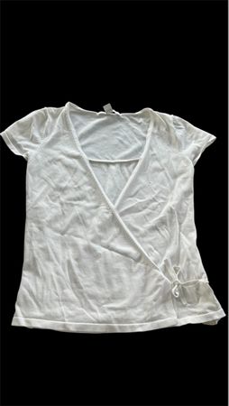 Leichtes Wickelshirt Weiss, Grösse S, kurzarm, Sommer 🤩