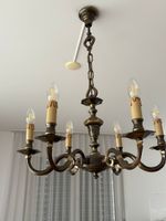 Antike Messing Hängelampe, 6-flammig