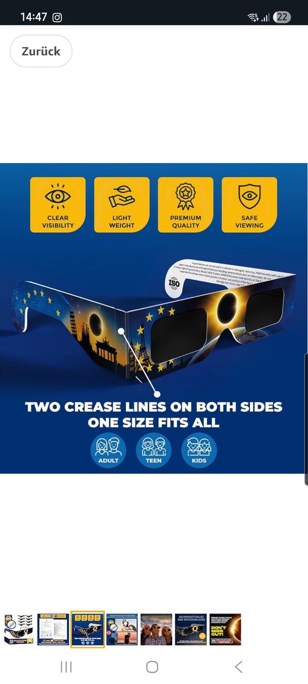 Occhiali & Lenti: Sonnenfinsternisbrille – Nuovo (secondo la descrizione) da Chur venduto da Jasmin.bsh 2