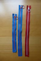 3 Reissverschlüsse mit Ringzipper, farbig - zu einem Preis