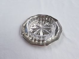 Vintage "Glasschale mit Unterteller"