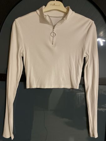 Crop Top mit Zipper, Grösse 36