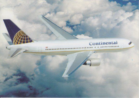 Cartoline postali: Boeing 767, Continental Airlines – Usato da Zuerich venduto da OceanLinerPostcards