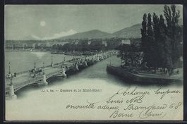 Mondschein-AK Genève, Genève et le Mon