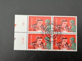 1988  Erstag gest.Viererblock mit Tab (K39)