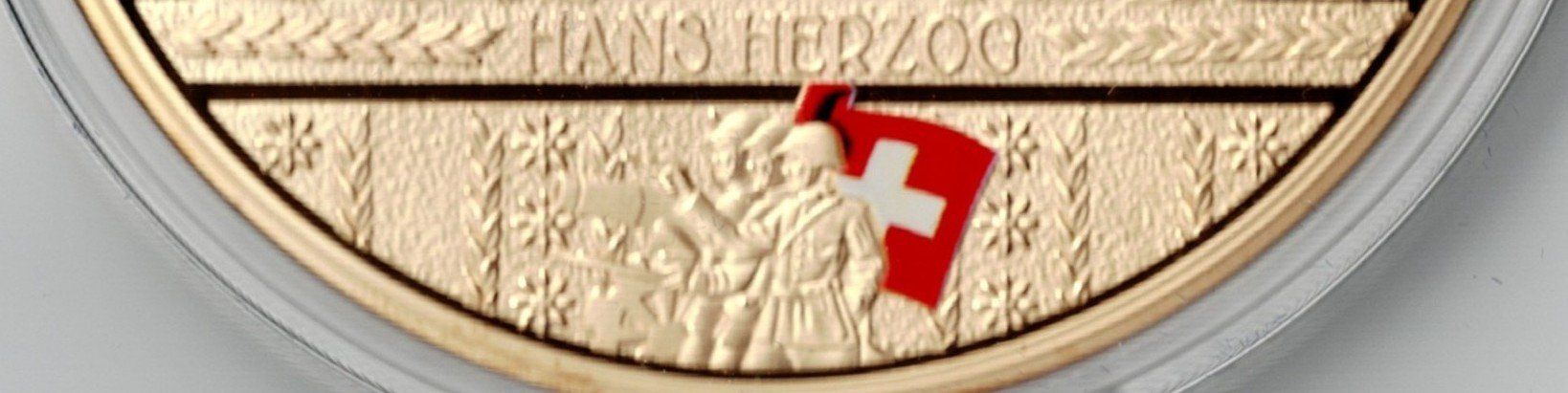 Médailles: Hans Herzog_Die Vier Generäle der Schweiz – Neuf (Voir description) à Hombrechtikon par Fraese01 3