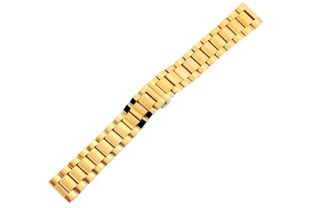 Bracciali & Braccialetti: Uhrenband Edelstahl Butterfly 24mm vergoldet poliert/matt – Nuovo e nell'imballaggio originale da Wittenbach venduto da uhrenzubehoer24 1