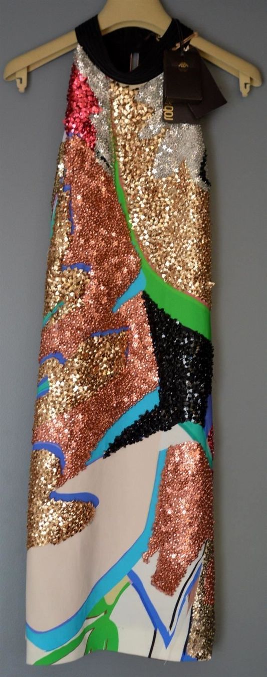 Roberto Cavalli Vestiti: Kleid / Robe à sequins Roberto Cavalli  .38 /40 – Nuovo (secondo la descrizione) da Collonges venduto da Auganien 7