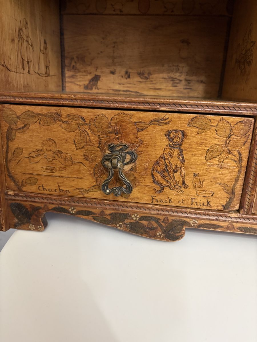 Credenze: Rare meuble ancien pyrograver – Usato da petit lancy venduto da FerreiraLuis 3
