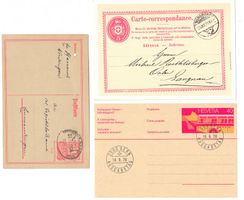 3 Postkarten, 2 CH und 1 Deutsche