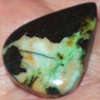Cabochon L-2932 – Gem Silica (Chrysokollvarietät) – 32x24mm