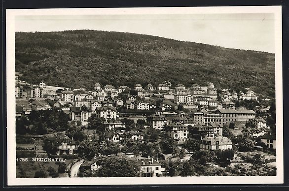 Cartoline postali: AK Neuchatel, Teilansicht der Ortschaft – Usato da Berlin venduto da bartko-reher