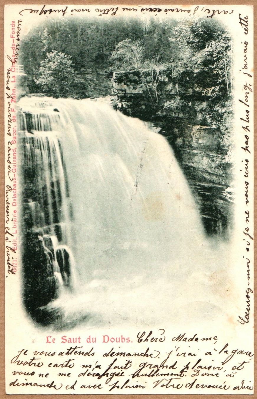 Cartoline postali: 1900 - Le Saut du Doubs - UPU – Usato da Chavornay venduto da 4dphila