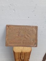 Versichert GARANTIE FE'DE'RALE antikes Blechschild