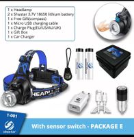 LED Stirnlampe Fischerei Scheinwerfer T6/ Set / Neu