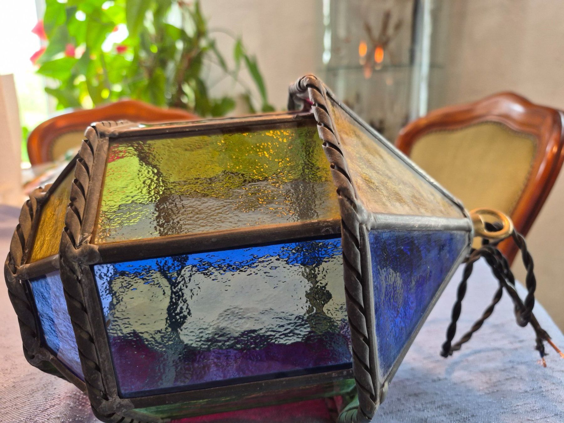 Lampen: Lanterne ancienne en verre coloré – Gebraucht aus charmoille von mir_my9f 5