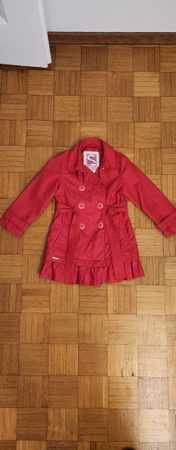 Trench rosso bambina bellissimo primaverile 110 💕