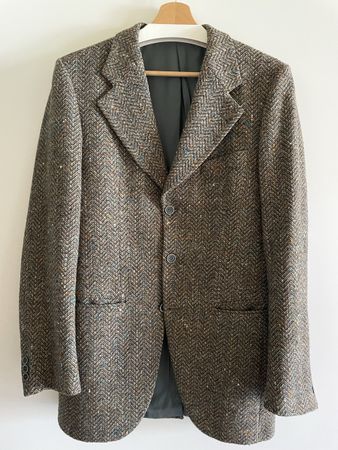 Vintage Tweed-Sakko aus Schurwolle | Fischgrat-Muster