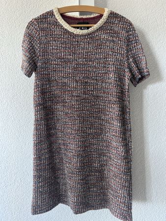 Neues Zara Kleid M Tweed elastisch 