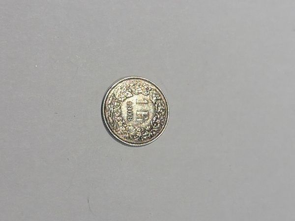 Tutti le monete: (2845) 1Franken 1908 vz – Usato da Rüthi (Rheintal) venduto da erdnuessli1