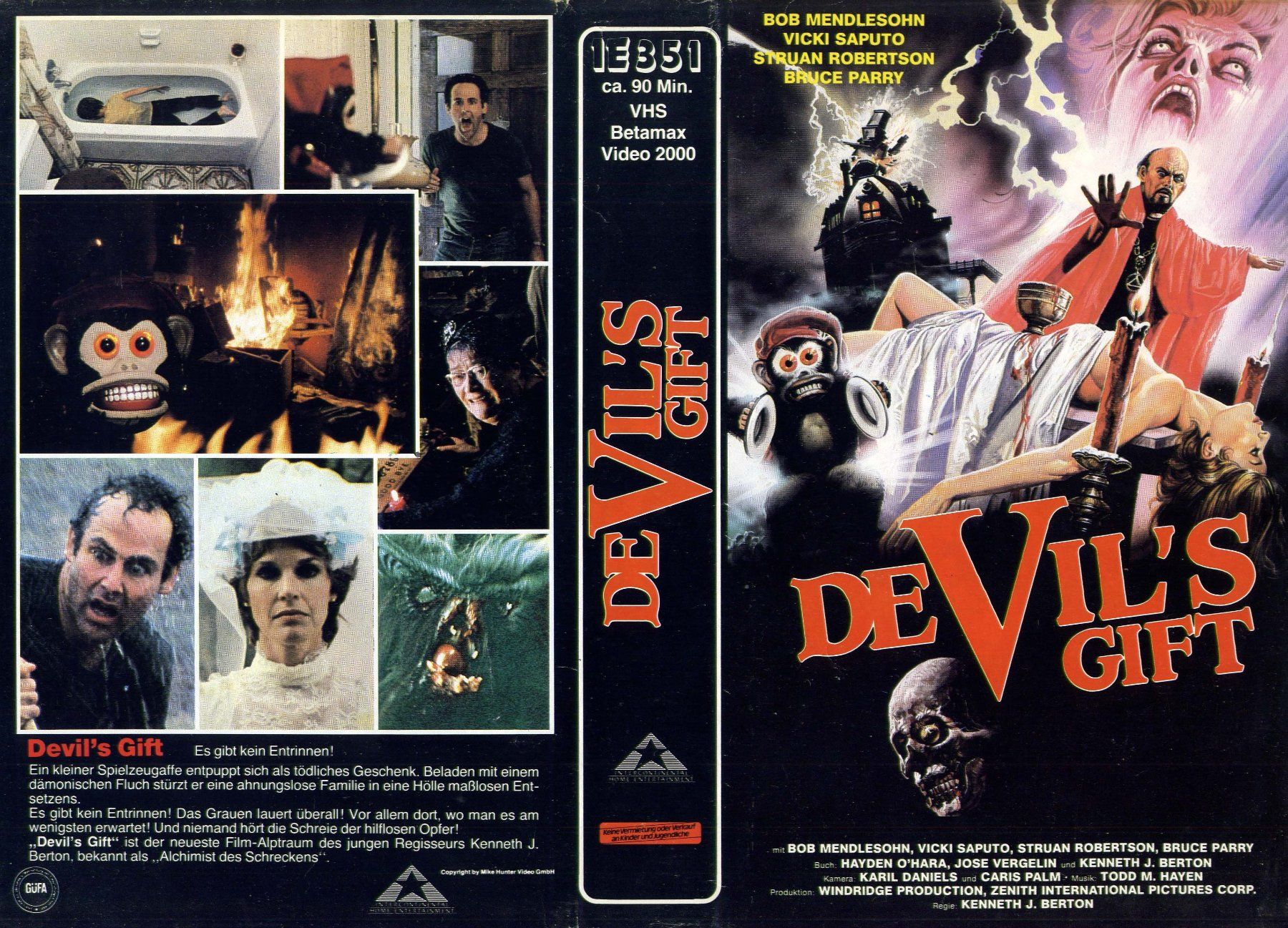 Toutes les VHS: Devil`s Gift 1984 VHS Intercontinental – D'occasion à Remetschwil par Privatflohmi