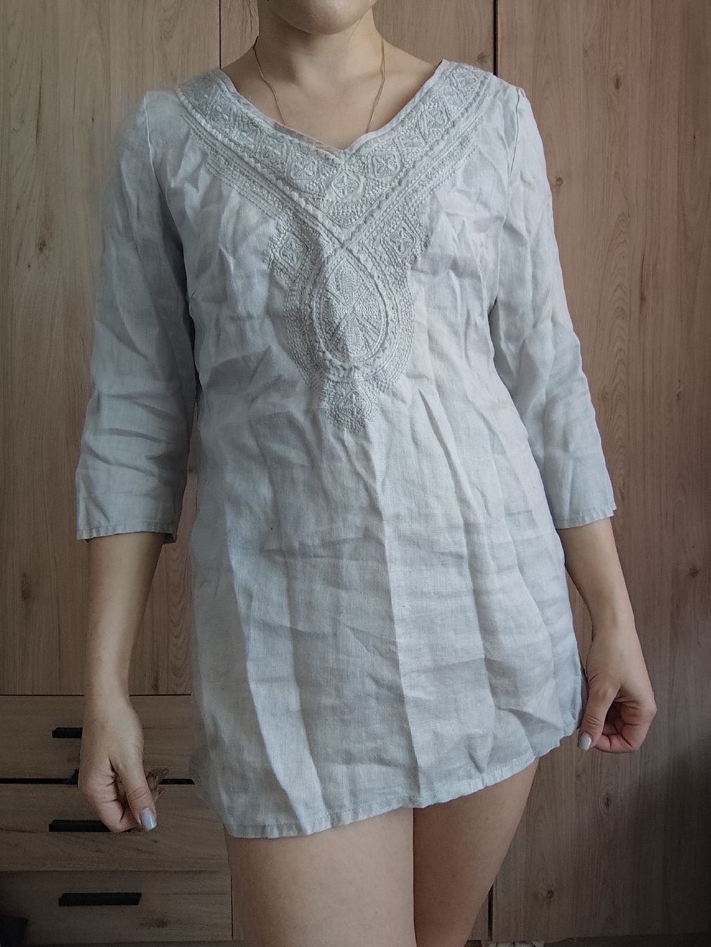 Top: Maddison Linen leinen Tunic Top 38 – Usato da Mägenwil venduto da VintageGirly 1