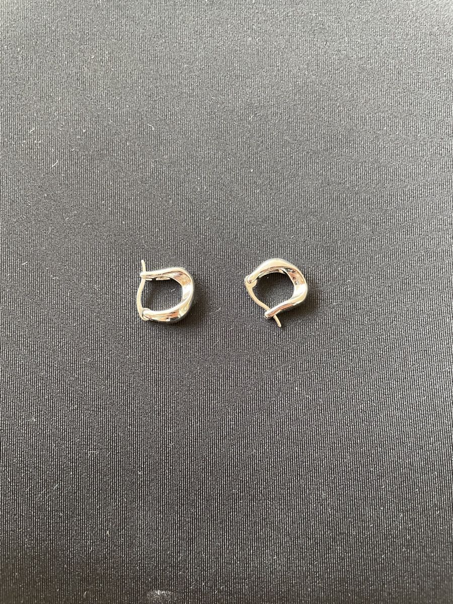 Orecchini pendenti & Orecchini a lobo: Chic Silver Hoop Earrings  – Usato da Neuchatel venduto da shi_9fzw 2