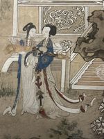 Antike Malerei, Asiatische Kunst, gerahmt, Rarität!