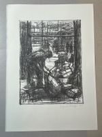 Jaques Berger Lithografie original signiert 30x42cm