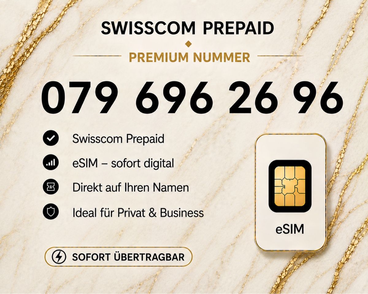 Swisscom Carte Prepayée: Swisscom Prepaid Premium Nummer – Neuf avec emballage d'origine à Rotkreuz par 079shop
