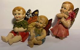 3 süsse Elfen/Feen Figuren mit Flügel, Top!