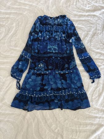 Robe d'été fleurie bleue - Taille 38- État impeccable!