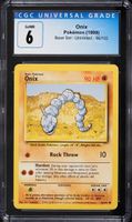 Vintage 1999 Pokemon Base Set Onix #56 CGC 6 EXMT