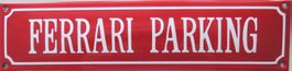 Emailschild Ferrari Parking