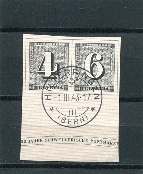 Tutti i francobolli: 1943 Zürich Blockausschnitte gest. 1) – Usato da Winterthur venduto da Kyoung
