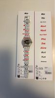Swatch watch clear strap multi-language print