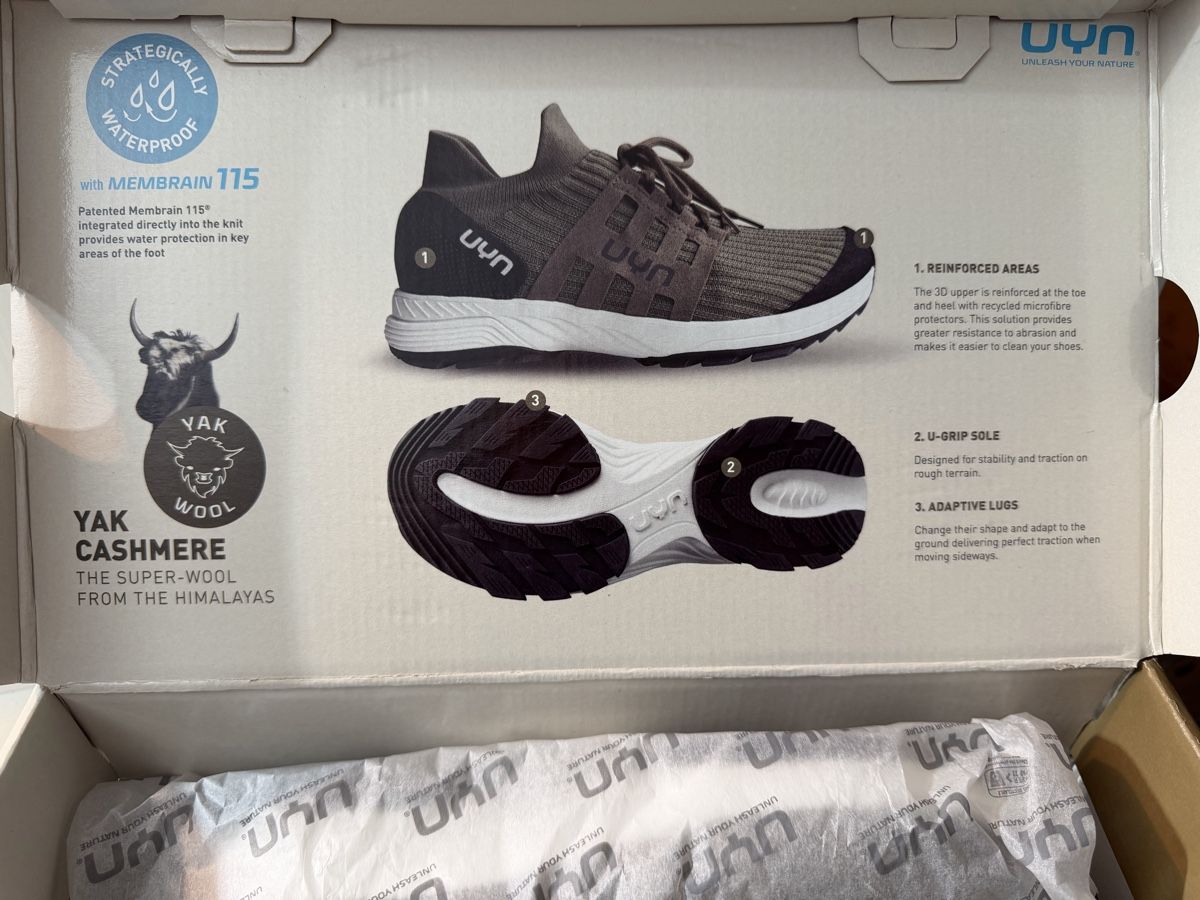 UYN Herrenschuhe: Chaussures UYN Wander 41 vert bronzé neuf  – Neu und originalverpackt aus Brügg BE von Goob 9