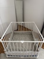Laufgitter Geuther 2263 weiss mit Bettinhalt gebraucht