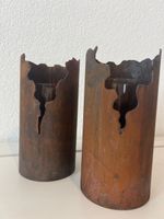 Teelicht Halter Metall Rostoptik zwei Stücke guter Zustand