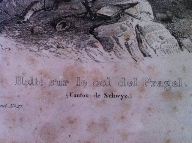 Incisioni: alter Stich vom Pragelpass – Usato da Einsiedeln venduto da artgallery59 1