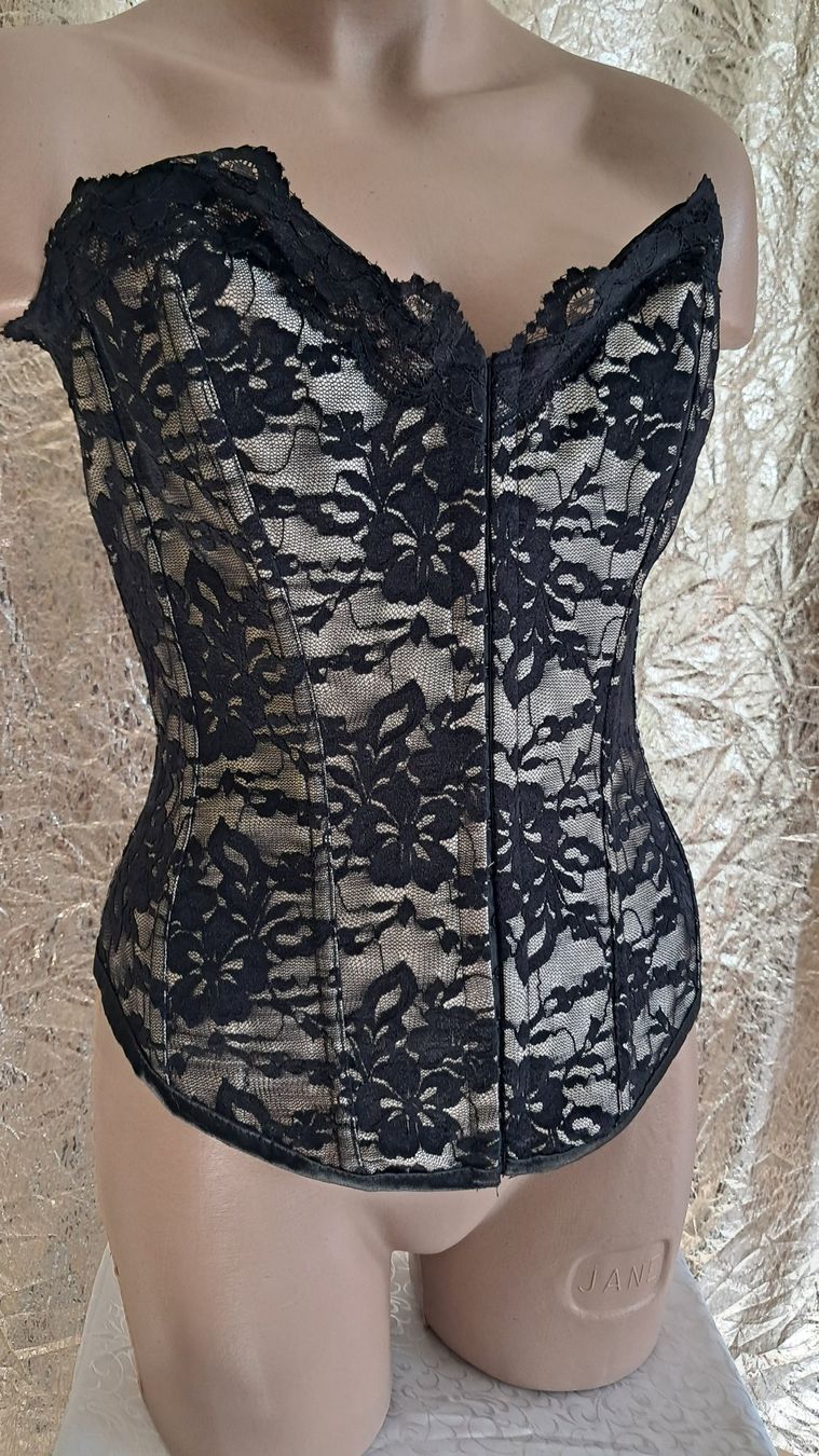 Tops: Corsage in beige schwarz mit Spitze Gr. 2XL – Neu (gemäss Beschreibung) aus Uerikon von Jeanne04
